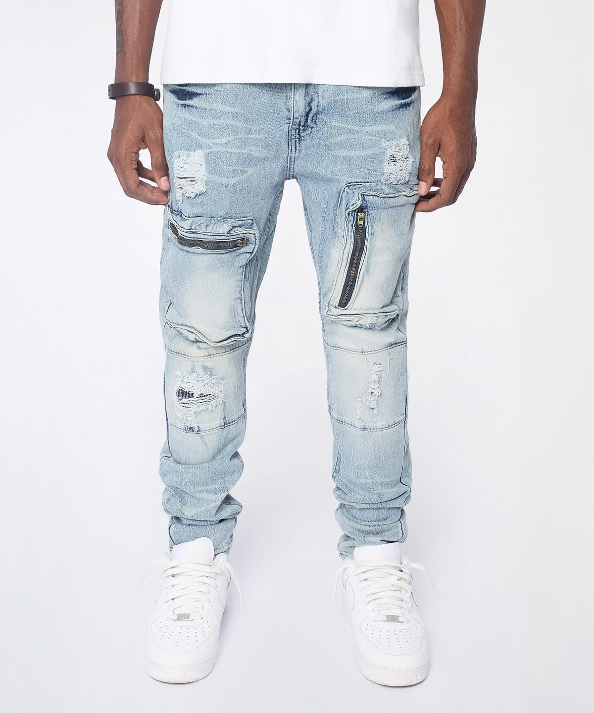 Recon Distressed Skinny Cargo Pants | Reason Clothing Top Pick