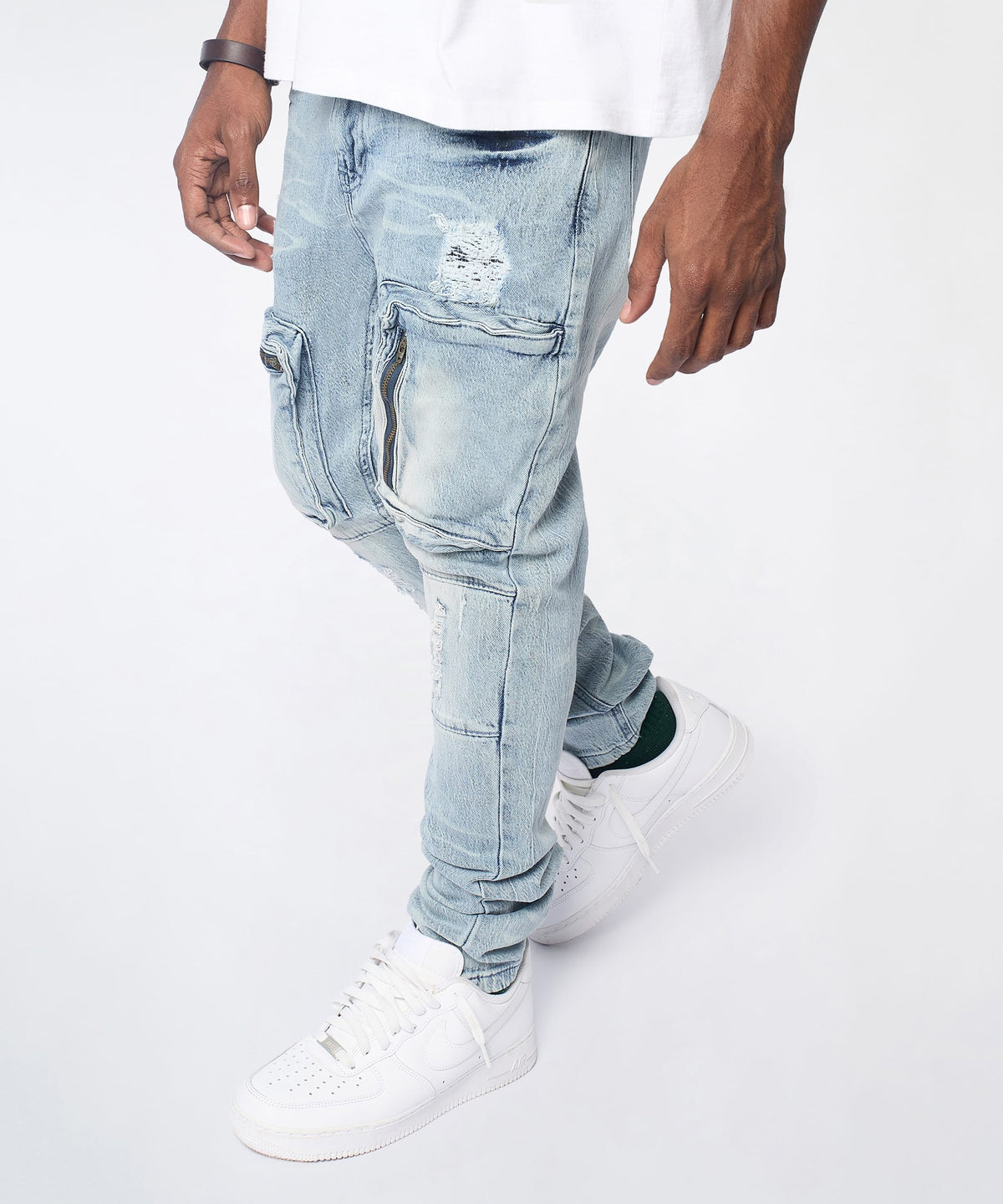 Recon Distressed Skinny Cargo Pants | Reason Clothing Top Pick