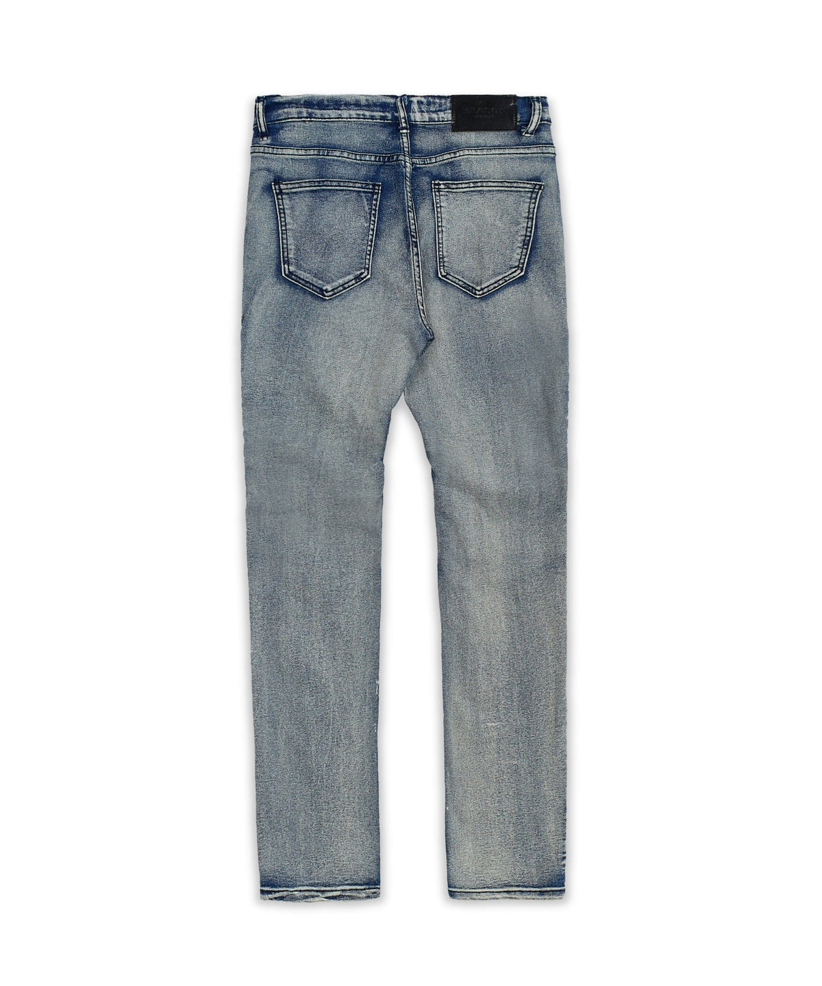 Splatter Moto Plus Size Skinny Jeans - Blue | Reason Clothing Featured