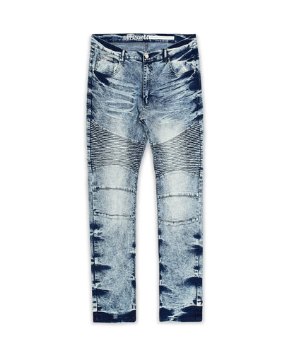 Splatter Plus Size Denim Jeans - Blue | Reason Clothing Discount