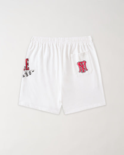 Scarface Applique Racing Short - White | Reason Clothing Discount