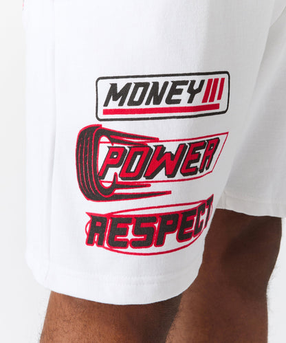 Scarface Applique Racing Short - White | Reason Clothing Discount