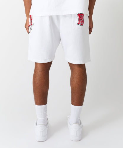 Scarface Applique Racing Short - White | Reason Clothing Discount