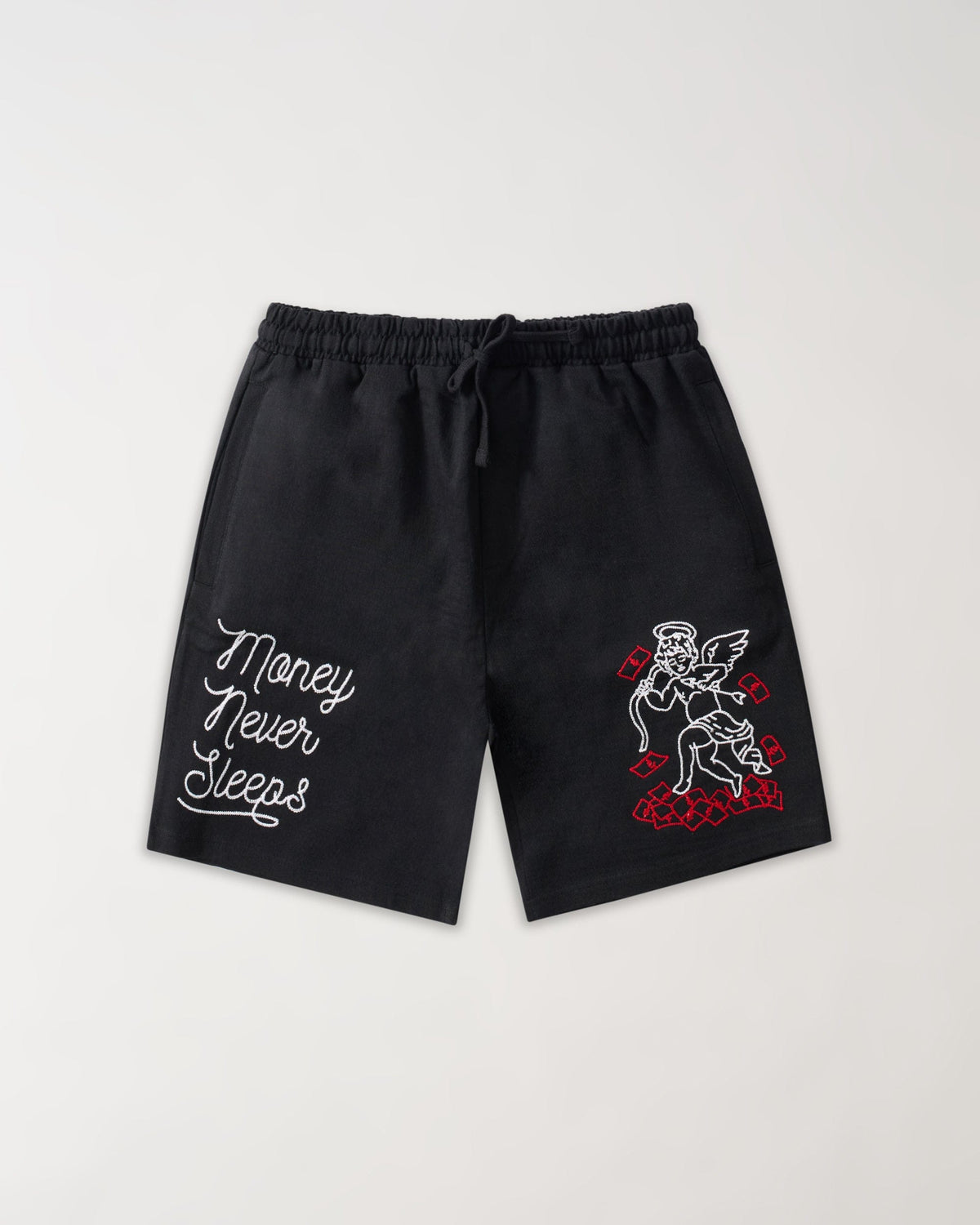 Plus Size Paper Chaser Embroidery Shorts - Black | Reason Clothing Trending
