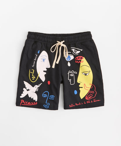 Picasso Art Short - Black | Reason Clothing Popular