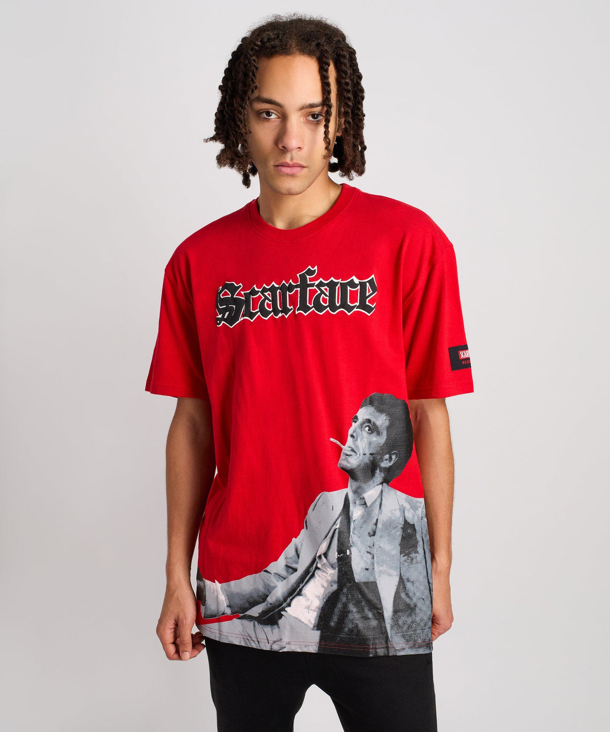 Scarface Tony Montana Graphic Short Sleeve Tee - Red | Reason Clothing Trending