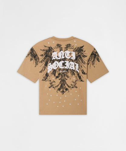 Mindset Applique Washed Short Sleeve Tee - Khaki | Reason Clothing Sale