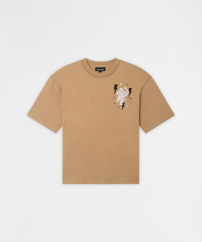 Mindset Applique Washed Short Sleeve Tee - Khaki | Reason Clothing Sale