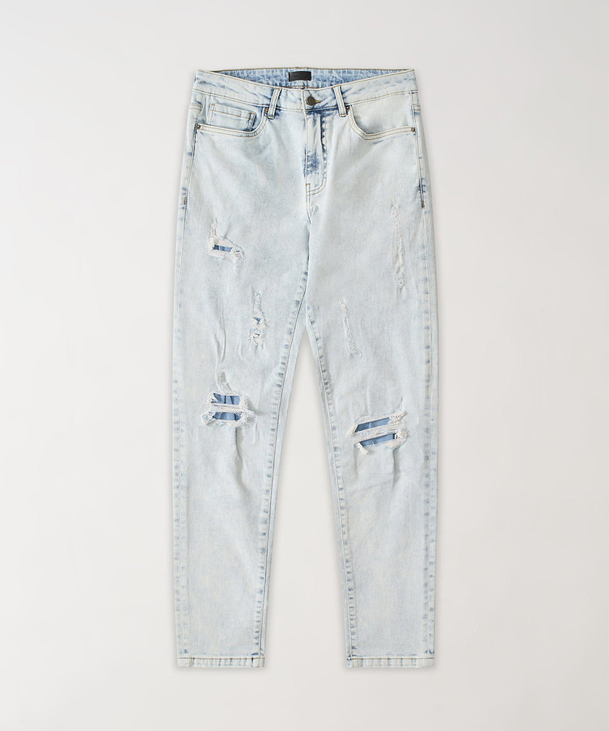 Ice Distressed Skinny Jeans - Blue | Reason Clothing Sale