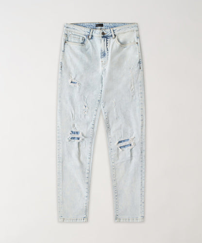 Ice Distressed Skinny Jeans - Blue | Reason Clothing Sale