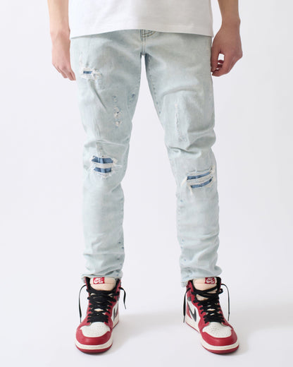 Ice Distressed Skinny Jeans - Blue | Reason Clothing Sale