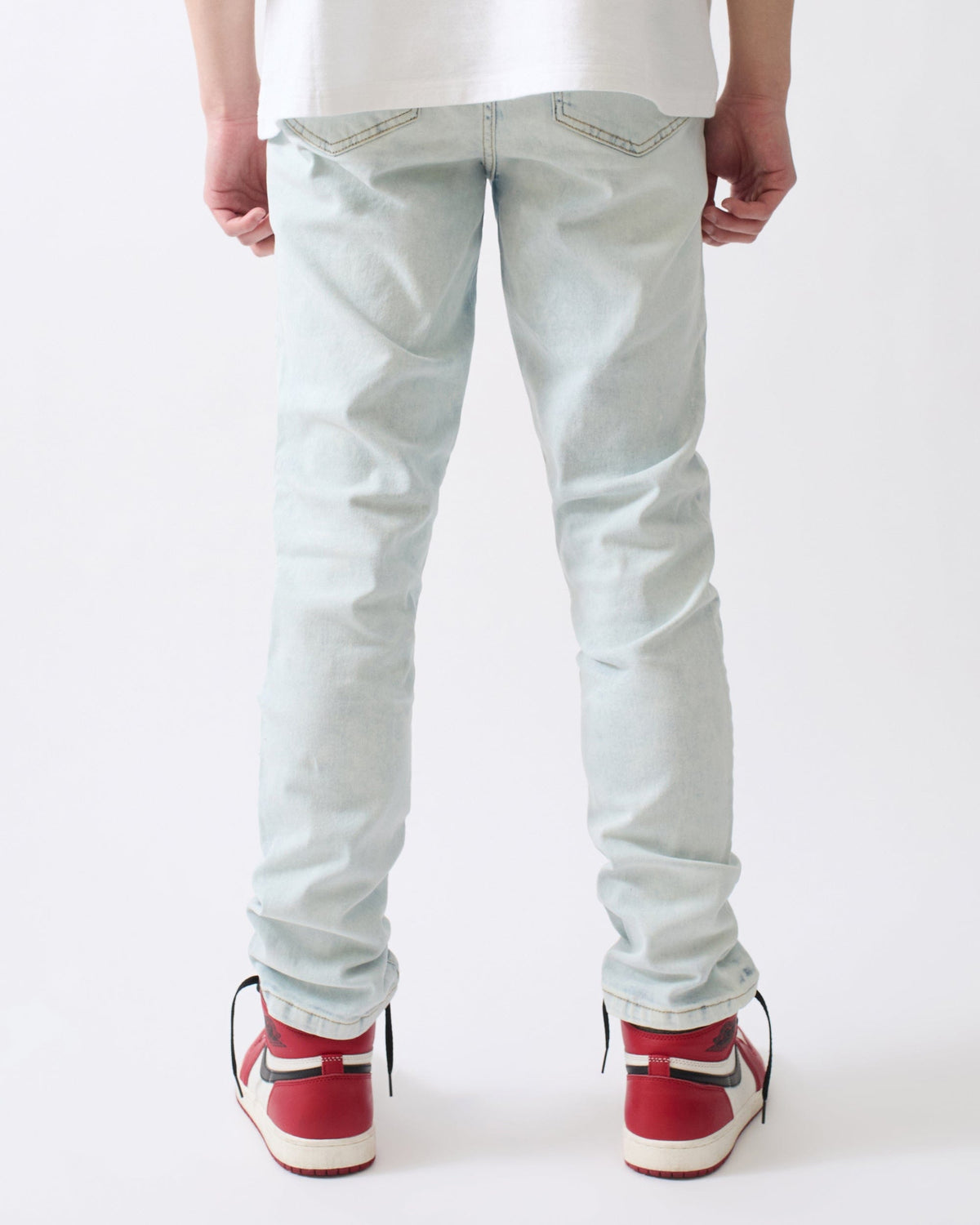 Ice Distressed Skinny Jeans - Blue | Reason Clothing Sale