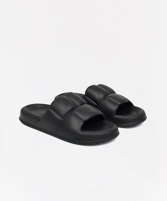 Weave Padded Slides - Black | Reason Clothing Recommended
