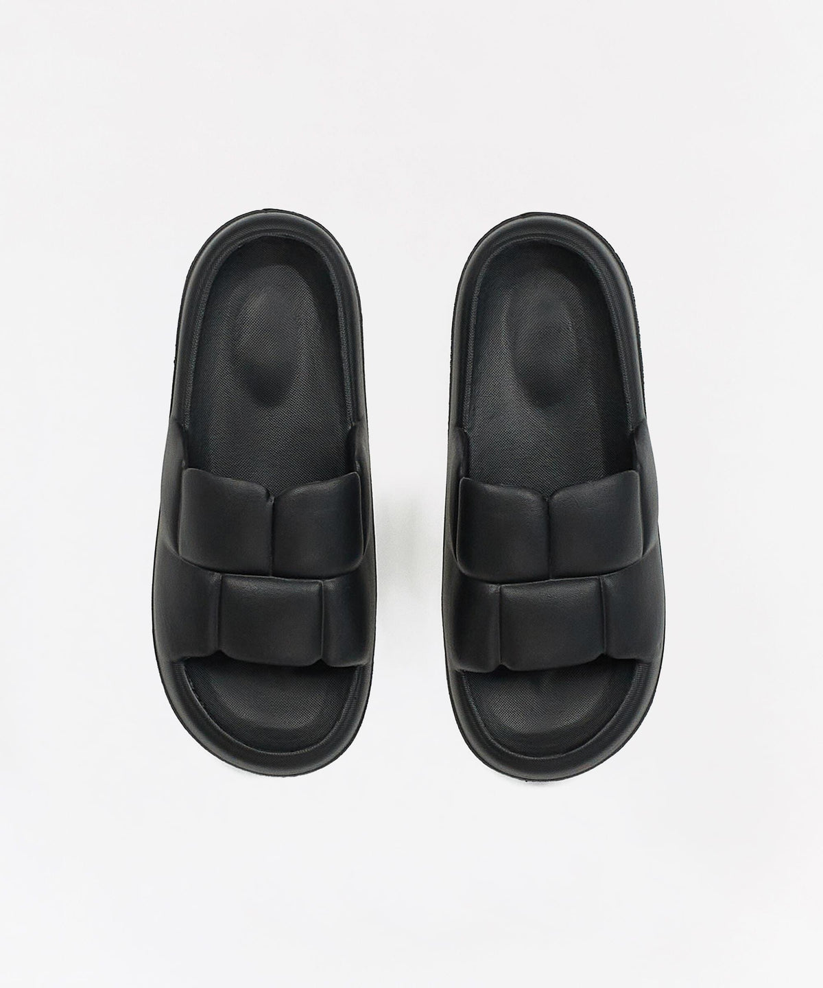 Weave Padded Slides - Black | Reason Clothing Recommended