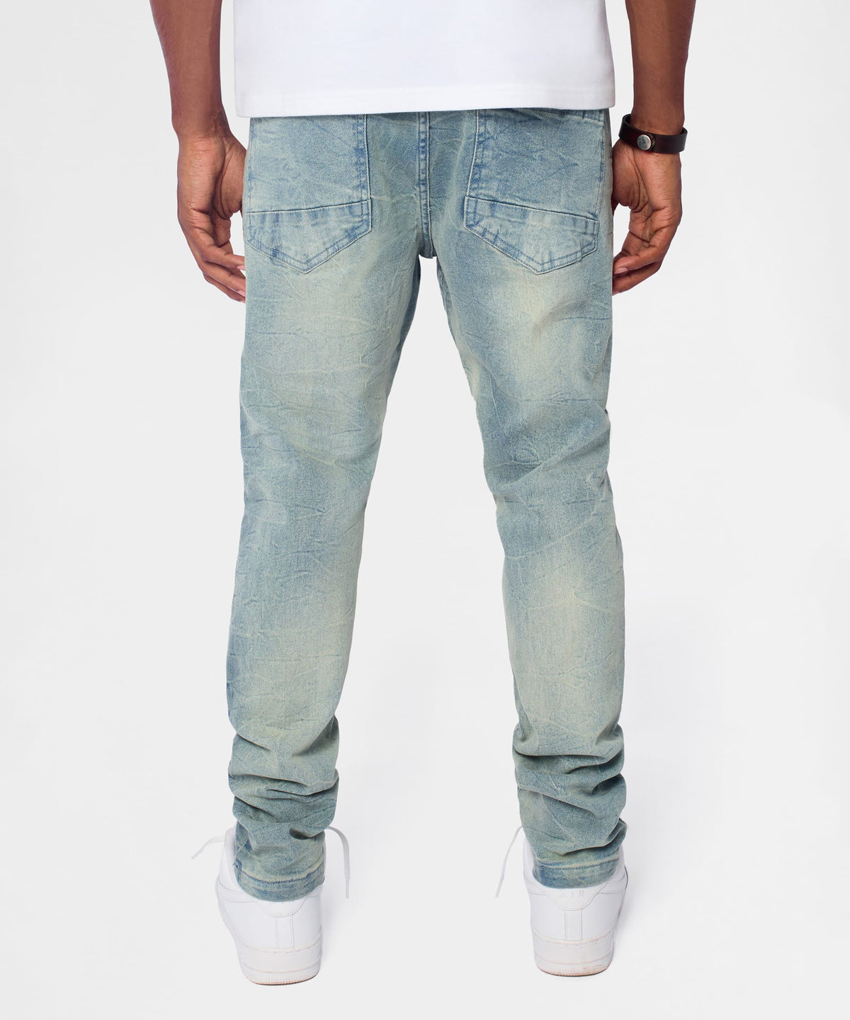 Gothic Cross Denim Pants - Light Blue | Reason Clothing Best Seller