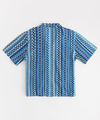 Kids Jacquard Polo Shirt - Blue | Reason Clothing Value