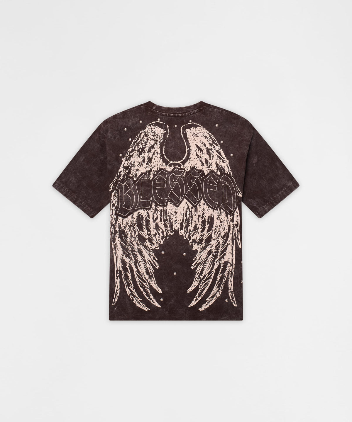 Little Kids Blessed Metal Stud Tee - Brown | Reason Clothing Hot Sale