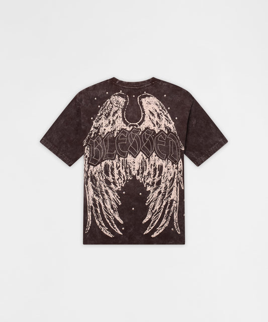 Little Kids Blessed Metal Stud Tee - Brown | Reason Clothing Hot Sale
