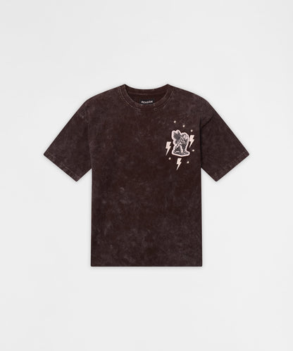 Little Kids Blessed Metal Stud Tee - Brown | Reason Clothing Hot Sale