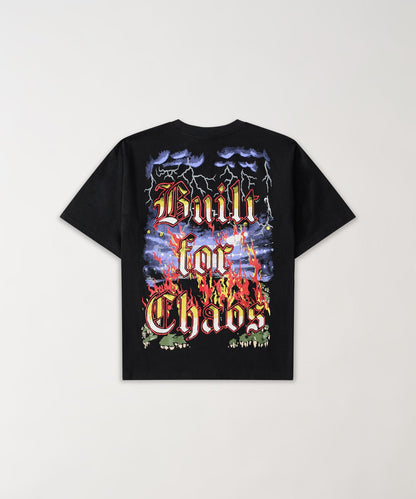 Kids Touchdown Front And Back Print Short Sleeve Tee - Black | Reason Clothing Premium