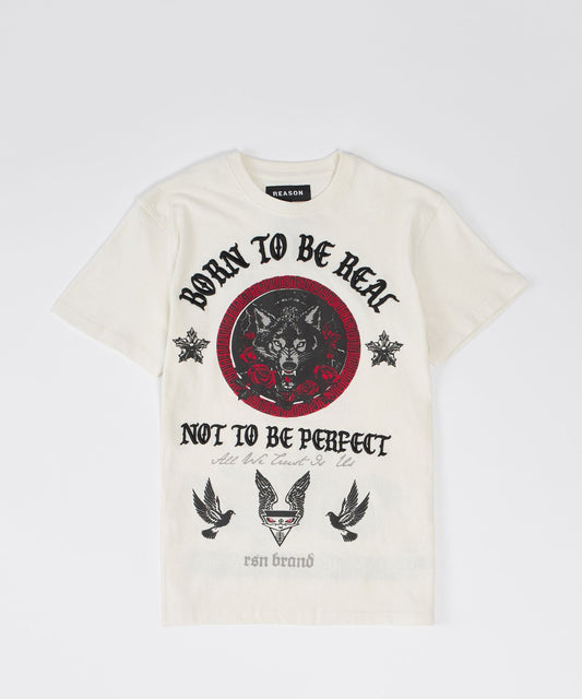 Kids Trust No 1 Embroidered Short Sleeve Tee - Cream | Reason Clothing Trending