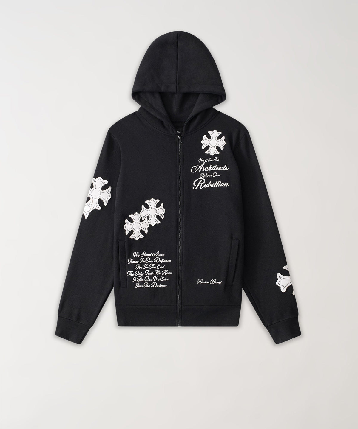 Rebellion ZIP Up Hoodie - Black | Reason Clothing Customer Favorite