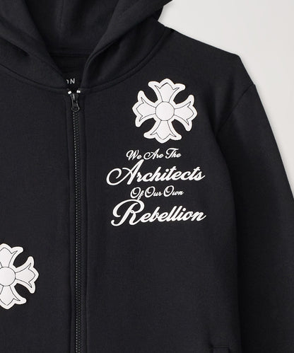 Rebellion ZIP Up Hoodie - Black | Reason Clothing Customer Favorite