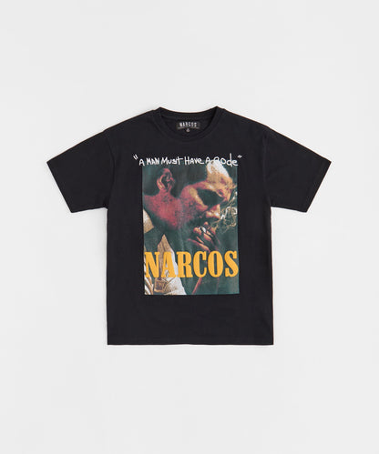 Narcos "A Man Must Have a Code" Tee - Black | Reason Clothing Hot Sale