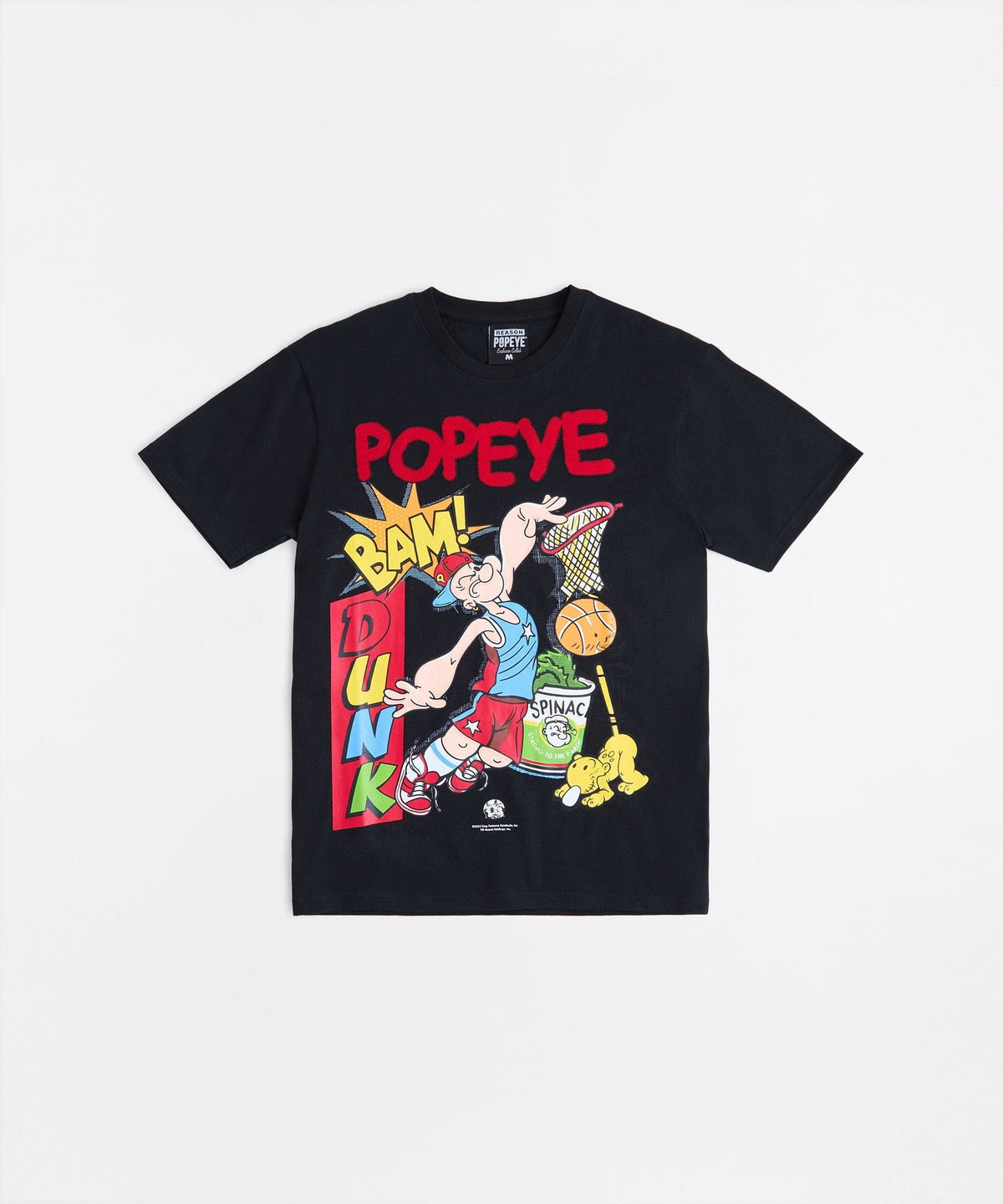 Popeye Applique Short Sleeve Tee - Black | Reason Clothing Classic