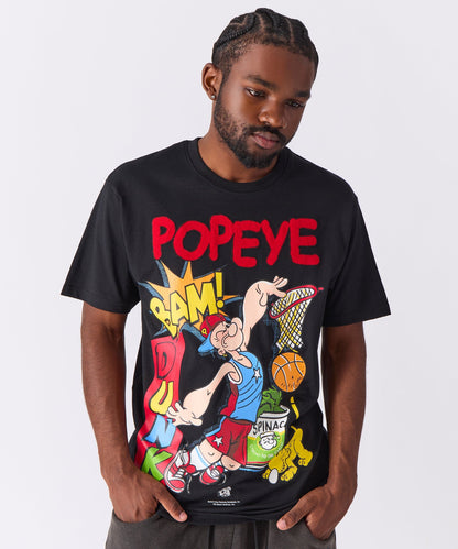 Popeye Applique Short Sleeve Tee - Black | Reason Clothing Classic