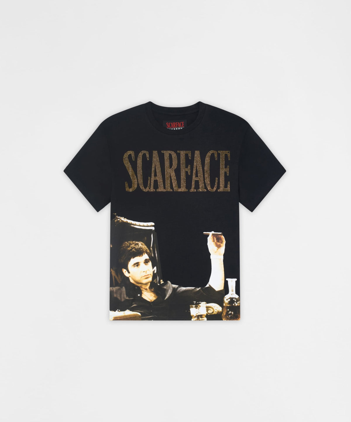 Scarface Rhinestones Short Sleeve Tee - Black | Reason Clothing Classic