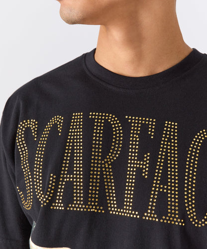 Scarface Rhinestones Short Sleeve Tee - Black | Reason Clothing Classic