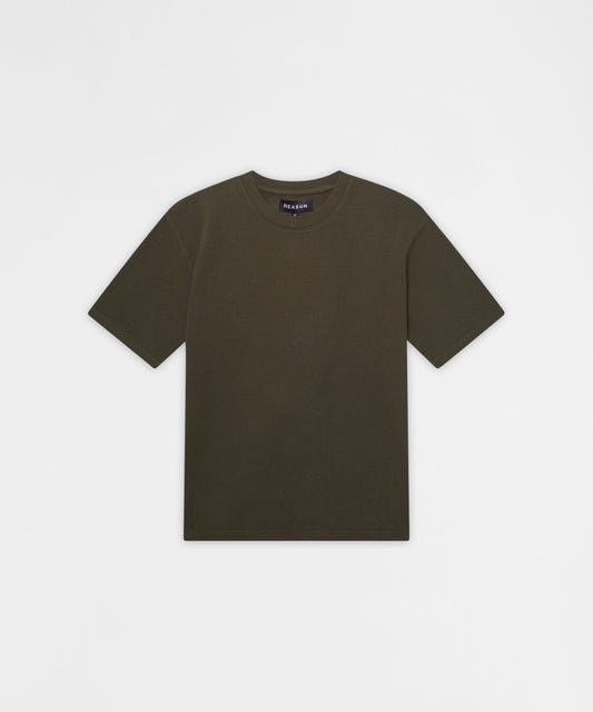 Essential French Terry Short Sleeve Tee - Olive Green | Reason Clothing Essential