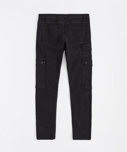 Classic Distressed Cargo Pants - Black | Reason Clothing Special Offer