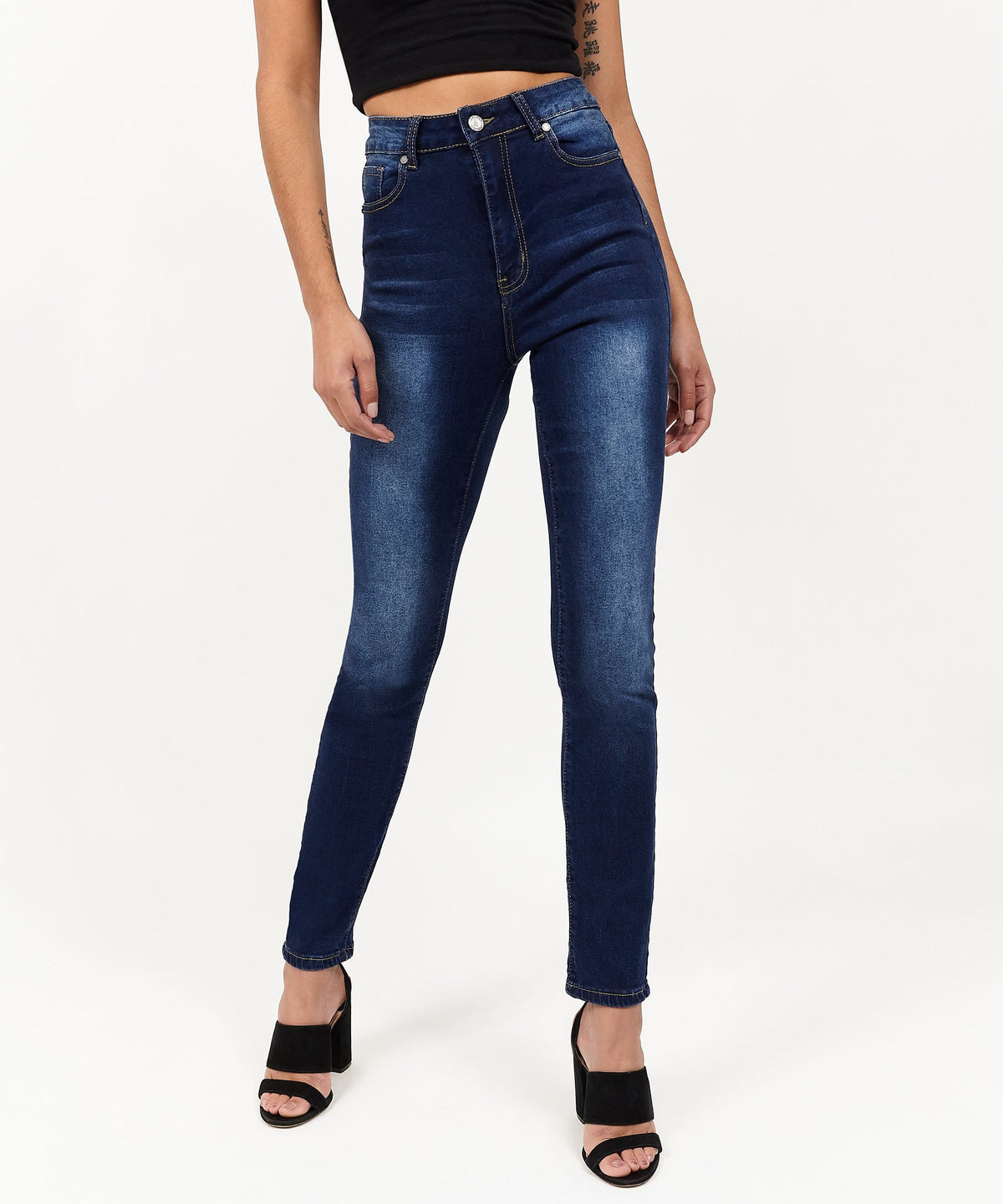 Womens Emma Dark Wash Slim Jeans | Reason Clothing Featured