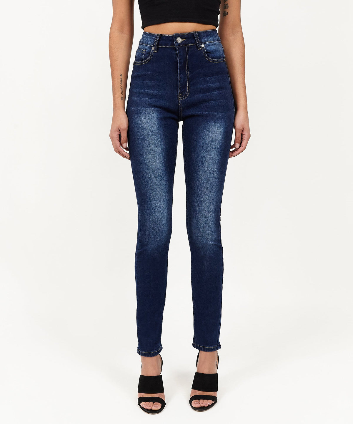 Womens Emma Dark Wash Slim Jeans | Reason Clothing Featured