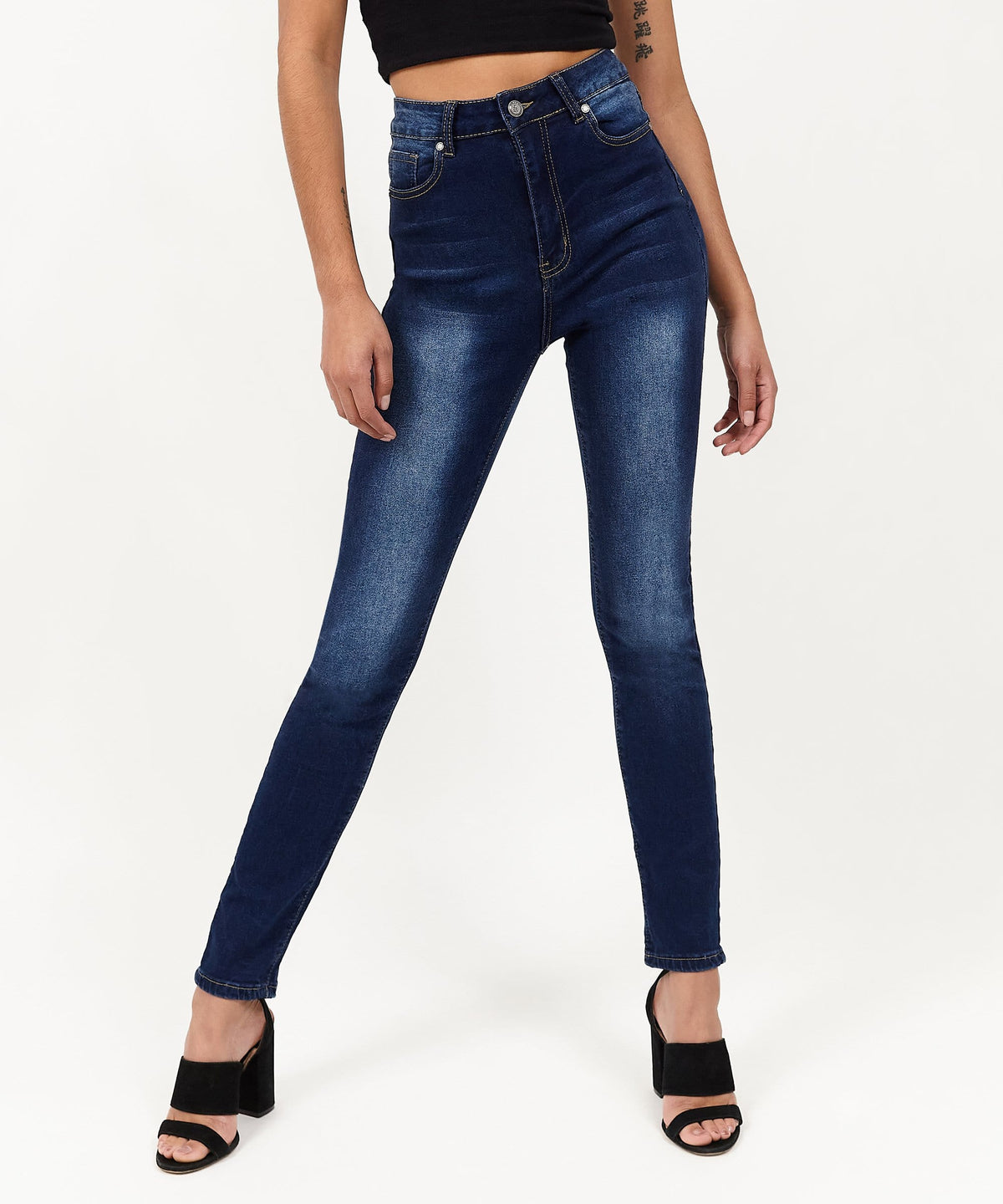 Womens Emma Dark Wash Slim Jeans | Reason Clothing Featured