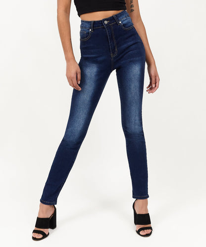 Womens Emma Dark Wash Slim Jeans | Reason Clothing Featured