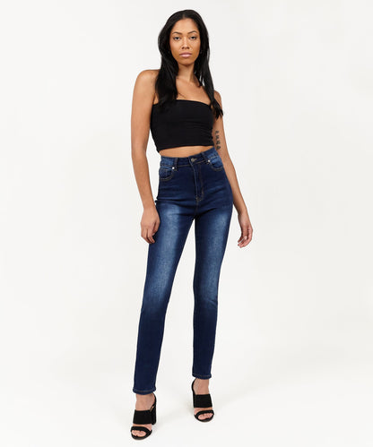 Womens Emma Dark Wash Slim Jeans | Reason Clothing Featured