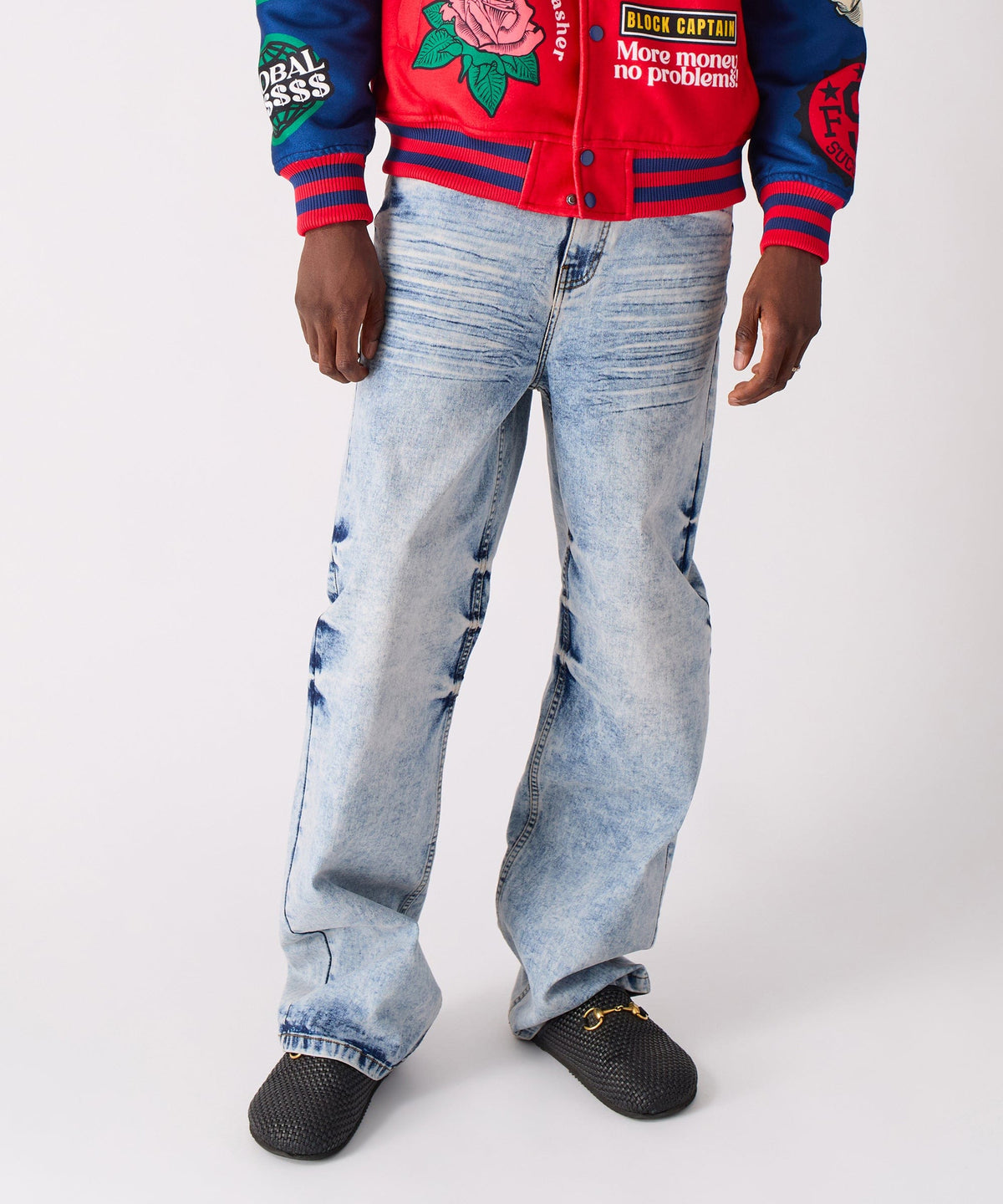 Washed Ripped Denim Pants - Blue | Reason Clothing Exclusive
