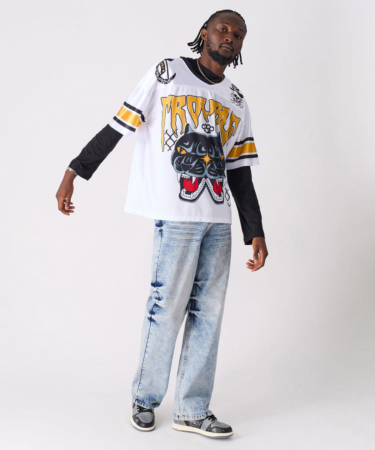 Washed Ripped Denim Pants - Blue | Reason Clothing Exclusive