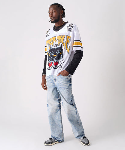 Washed Ripped Denim Pants - Blue | Reason Clothing Exclusive