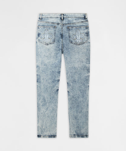 Washed Ripped Denim Pants - Blue | Reason Clothing Exclusive
