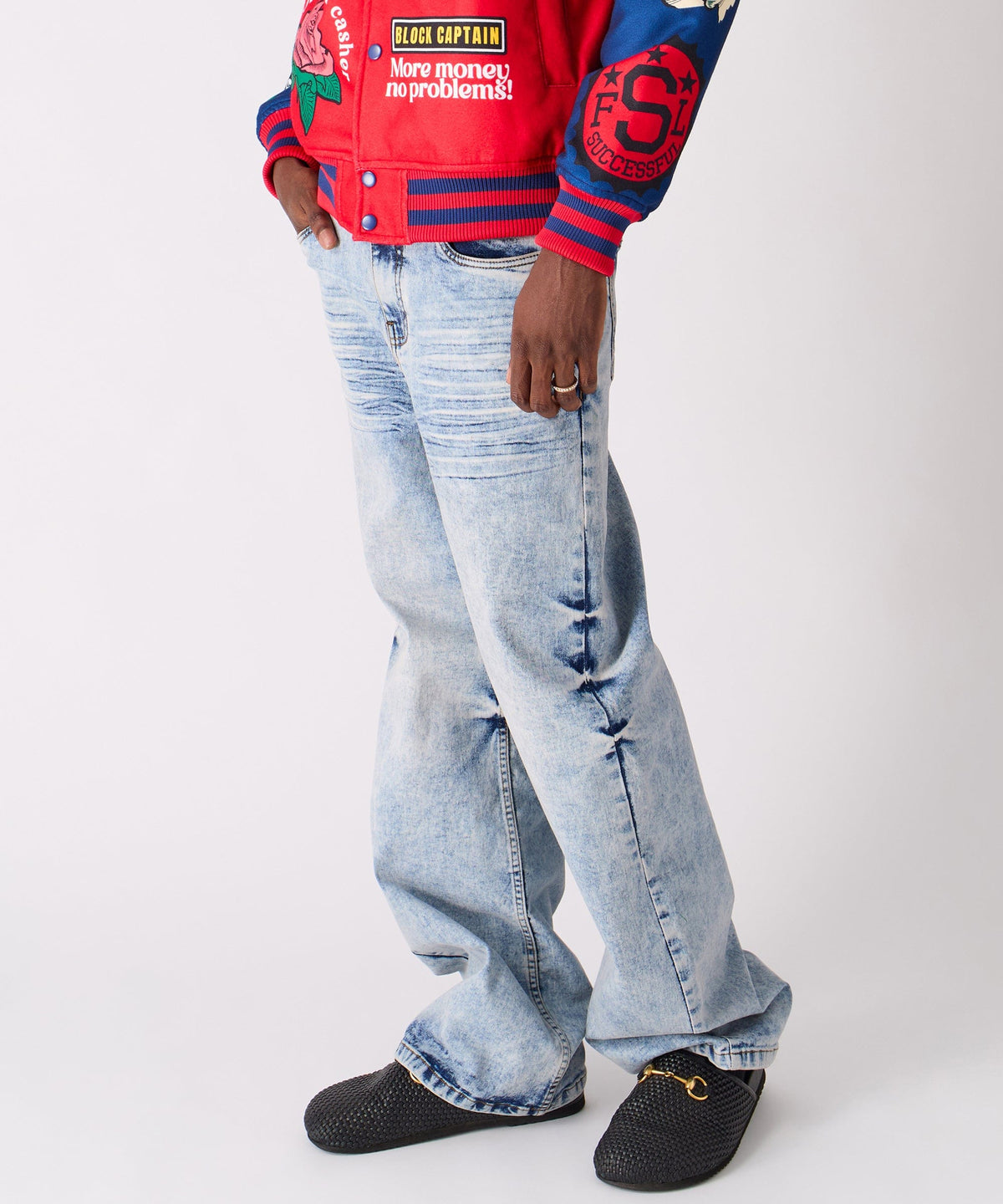Washed Ripped Denim Pants - Blue | Reason Clothing Exclusive