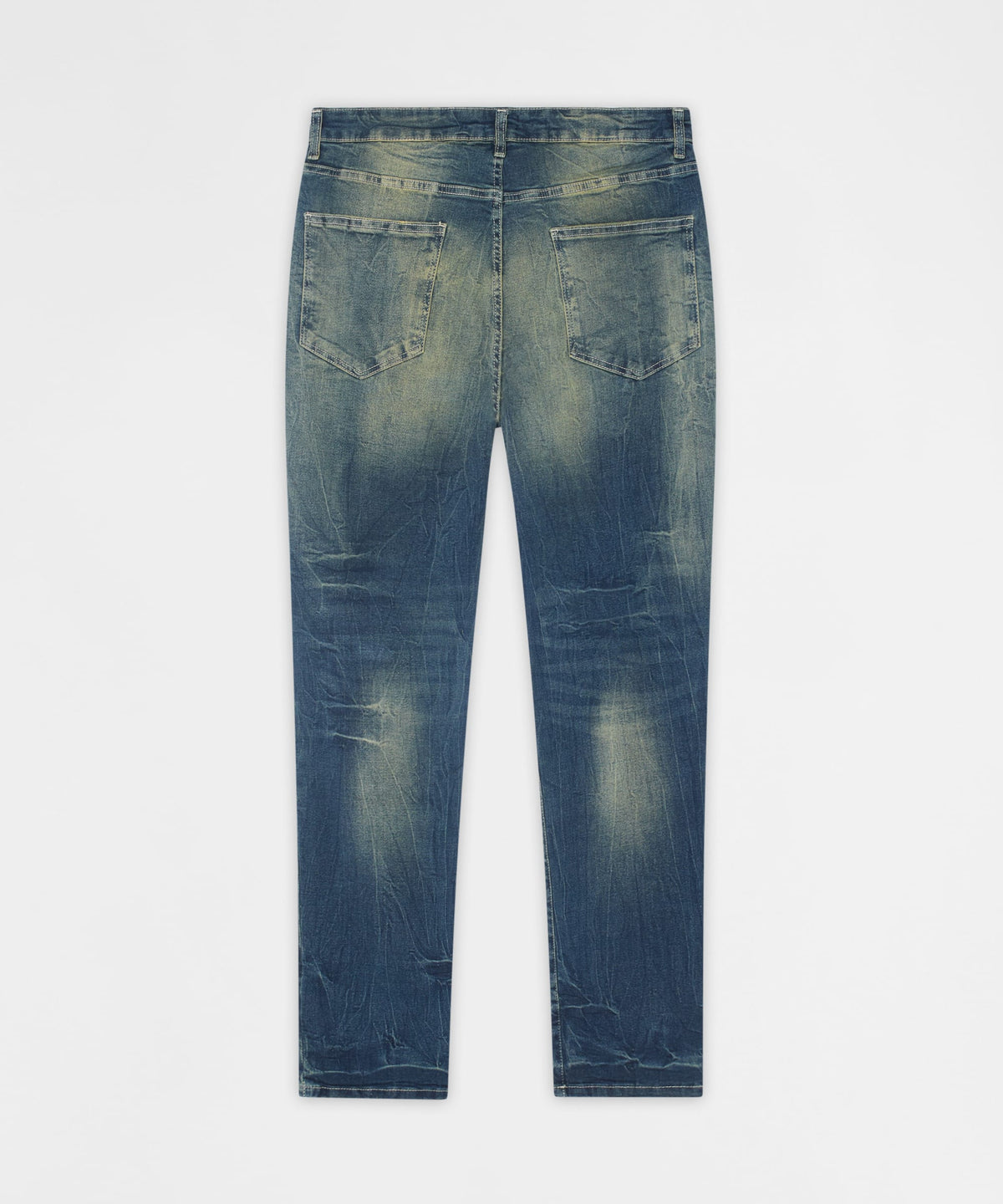 Men's Skinny Ripped Denim Pant - Medium Blue | Reason Clothing Hot Sale