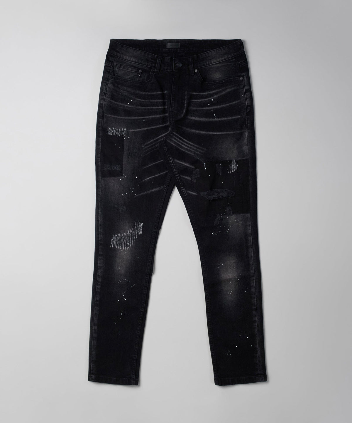 Nighthawk Ripped Skinny Jeans - Black | Reason Clothing Signature