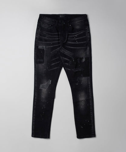 Nighthawk Ripped Skinny Jeans - Black | Reason Clothing Signature