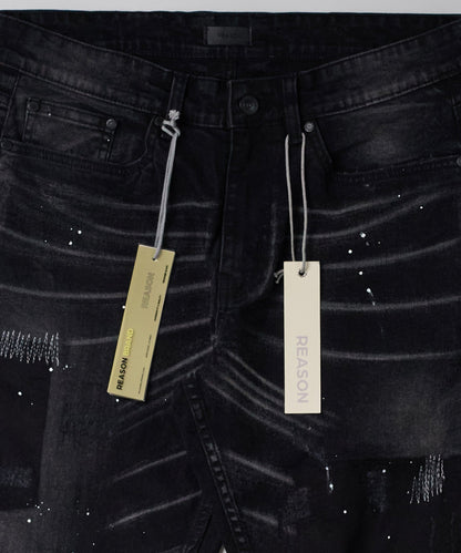 Nighthawk Ripped Skinny Jeans - Black | Reason Clothing Signature