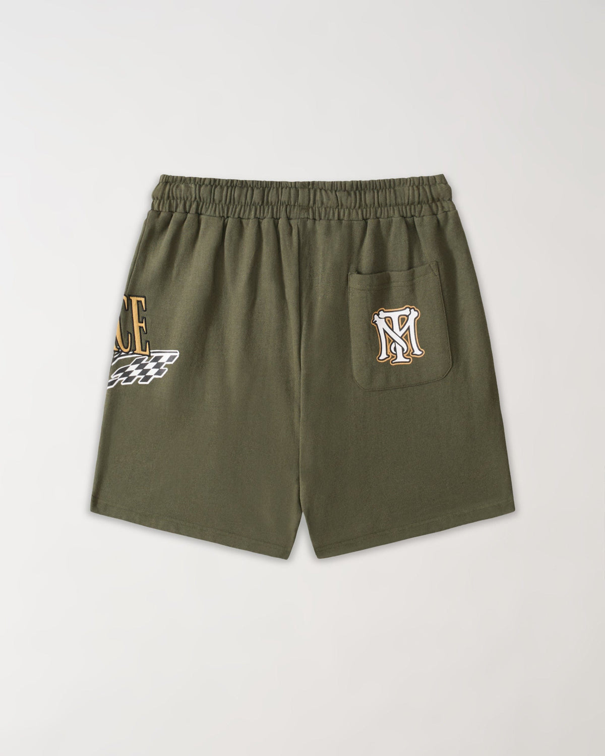 Scarface Applique Racing Short - Olive Green | Reason Clothing Discount