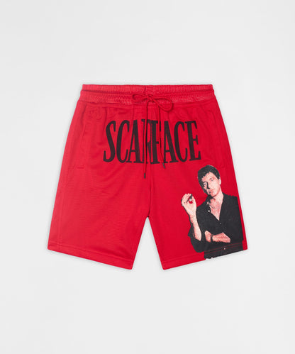 Scarface Old English Mesh Short - Red | Reason Clothing Exclusive